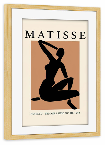 Poster mit Rahmen kiefer "Henri Matisse Axe" artboxONE - Abstrakt,Geometrie