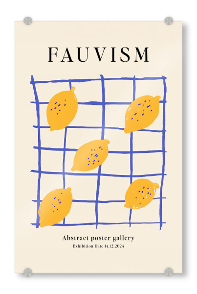 Acrylglasbild "Lemonenerfrischung im Fauvismus" artboxONE - Essen & Trinken,Abstrakt,Essen & Trinken / Obst & Gemüse