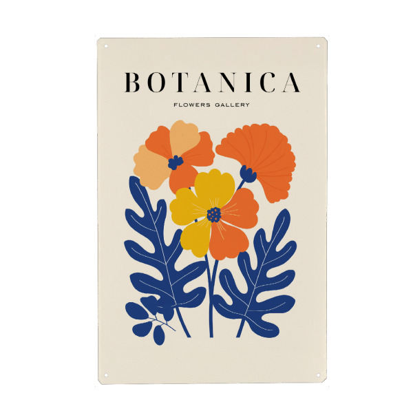 Metall Poster "Leuchtende Blumenvielfalt" artboxONE - Floral,Abstrakt