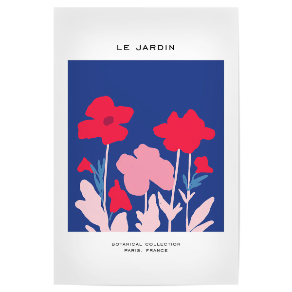 Poster 30x20 cm "Farbenfroher Pariser Garten" artboxONE - Floral,Abstrakt