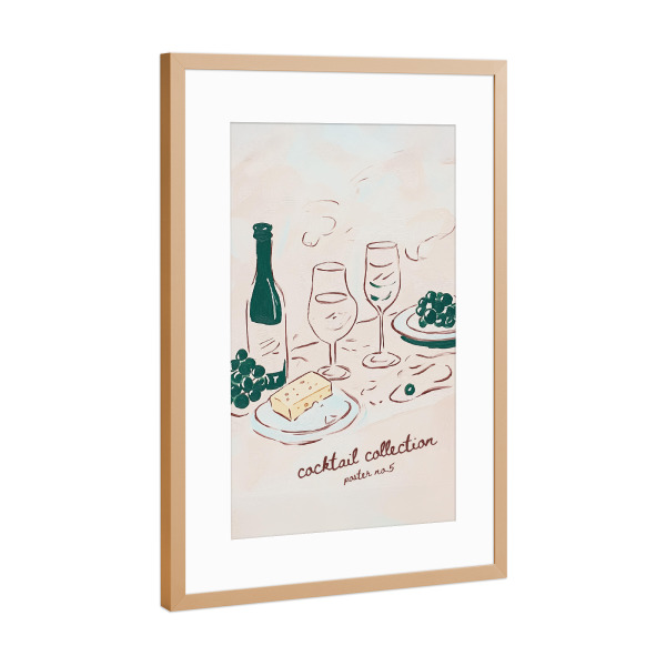 Poster mit Rahmen Kupfer "Eleganter Genussmoment" artboxONE - Essen & Trinken,Essen & Trinken / Alkohol,Essen & Trinken / Obst & Gemüse