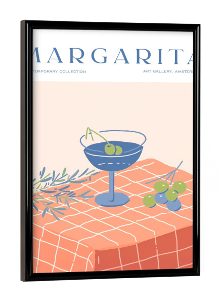 Poster mit schwarzem Rahmen "Eleganter Margarita-Moment" artboxONE - Essen & Trinken,Essen & Trinken / Alkohol
