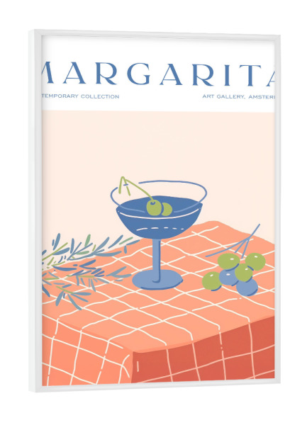 Poster mit weißem Rahmen "Eleganter Margarita-Moment" artboxONE - Essen & Trinken,Essen & Trinken / Alkohol