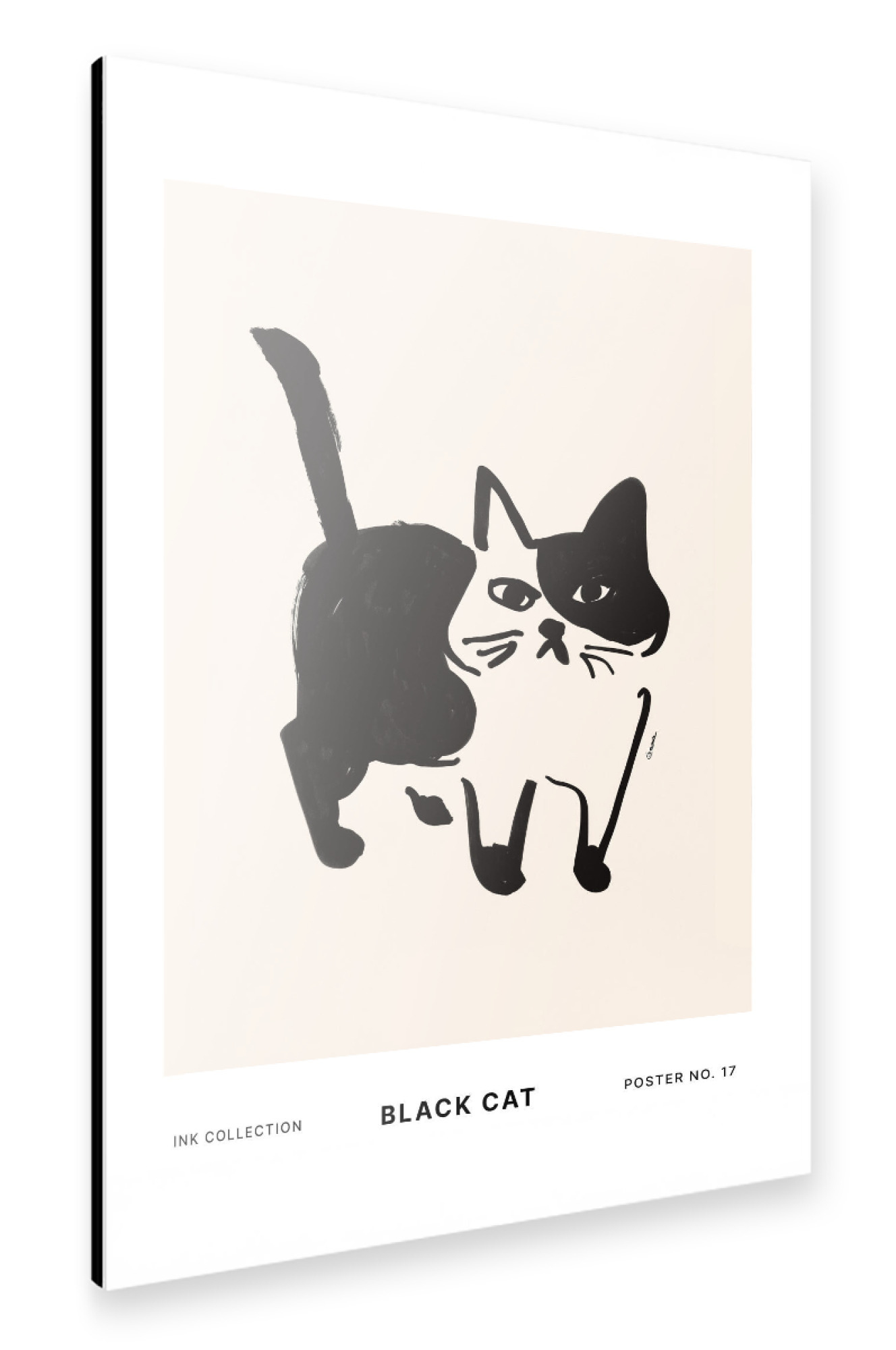 Alu-Dibond "Mystische schwarze Katze" 75x50 cm artboxONE