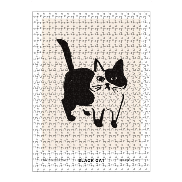 Puzzle Ravensburger "Mystische schwarze Katze" artboxONE - Tiere,Abstrakt