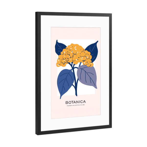 Poster mit Rahmen Schwarz (Metallic) "Moderne florale Eleganz" artboxONE - Floral,Abstrakt
