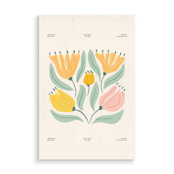 Holzbild "Blütenzauber im Abstrakten" artboxONE - Floral,Abstrakt