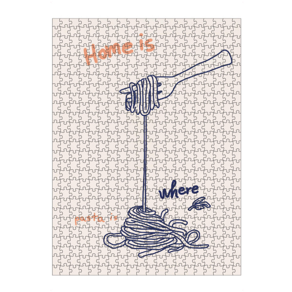 Puzzle Ravensburger "Home is Where Pasta Is" artboxONE - Typografie,Essen & Trinken
