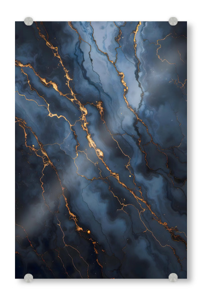 Acrylglasbild "Blackout mit goldenen Stimmung" artboxONE - Abstrakt