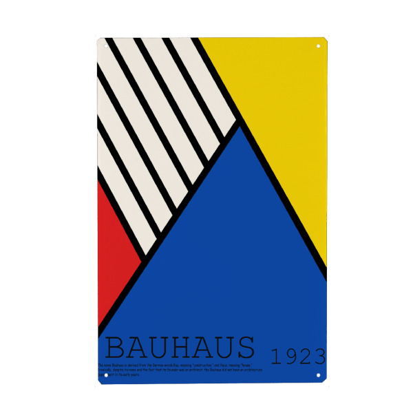Metall Poster "Bauhaus 1923 f" artboxONE - Abstrakt,Geometrie