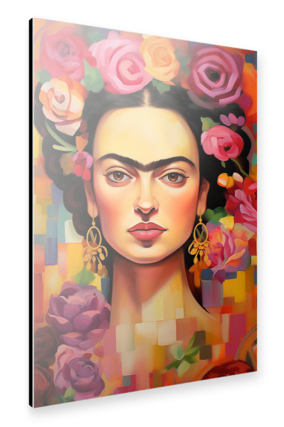 Alu-Dibond "Fridas Blühende Kreativität" 30x20 cm artboxONE