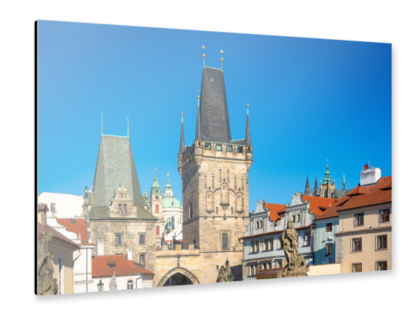 Alu-Dibond "Brückenturm Kralsbrücke in Prag" 30x20 cm artboxONE