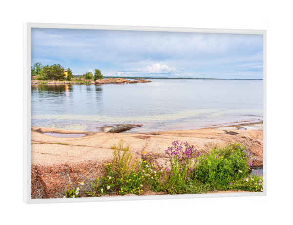 Poster mit weißem Rahmen "Landschaft bei Oskarshamn" artboxONE - Natur,Reise,Reise / Strand und Meer,Reise / Länder