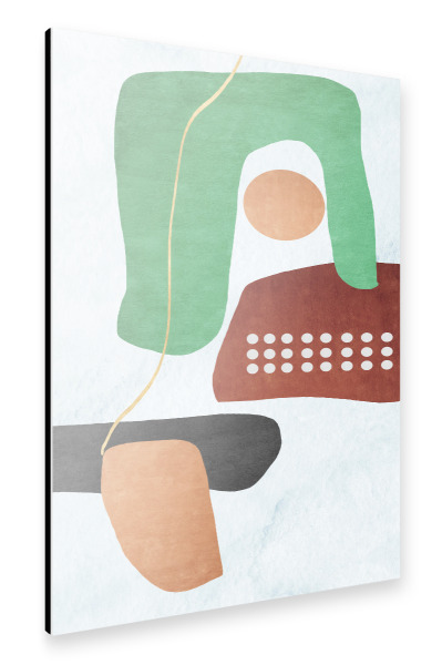 Alu-Dibond "Abstract green simple" 30x20 cm artboxONE
