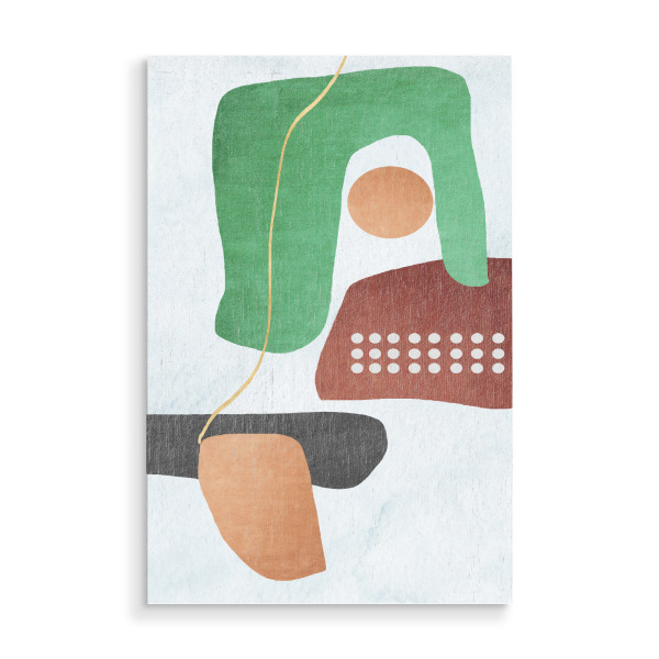 Holzbild "Abstract green simple" artboxONE - Abstrakt,Geometrie