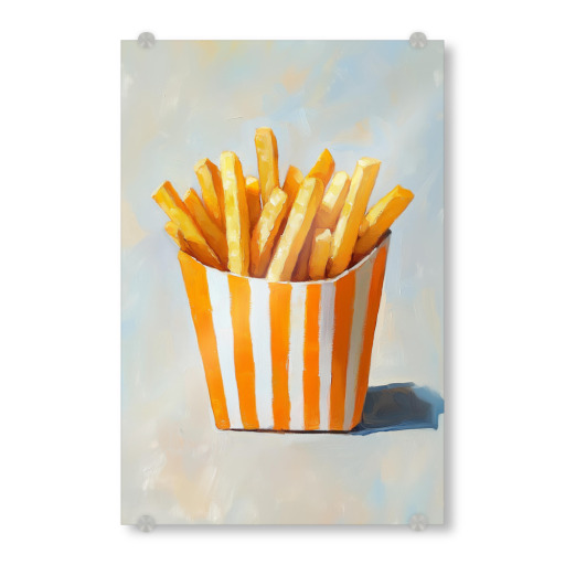 Frische Retro Pommes, orange
