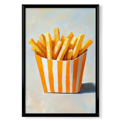 Frische Retro Pommes, orange