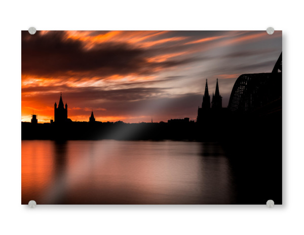 Acrylglasbild "Köln Silhouette" artboxONE - Städte,Städte / Köln