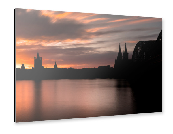 Alu-Dibond "Köln Silhouette" 30x20 cm artboxONE