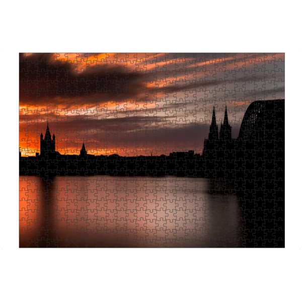 Puzzle Ravensburger "Köln Silhouette" artboxONE - Städte,Städte / Köln