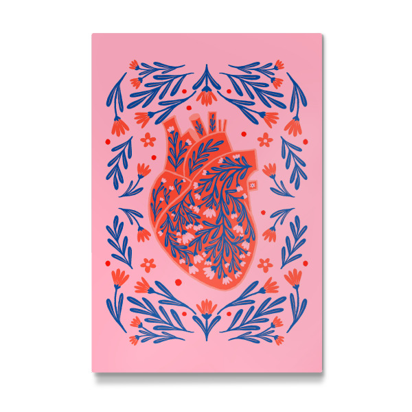 Galerie-Print "Anatomisches Herz von Blumen" 75x50 cm artboxONE