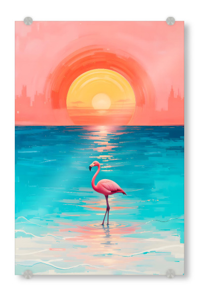 Acrylglasbild "Nur Vibin am Meer" artboxONE - Reise,Tiere,Reise / Strand und Meer