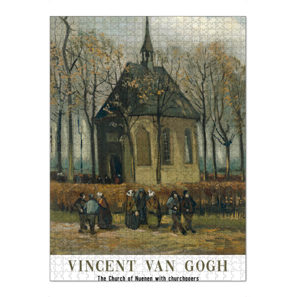 Puzzle Ravensburger "Van Gogh, Kirche von Nuenen" artboxONE - Typografie,Natur,Menschen
