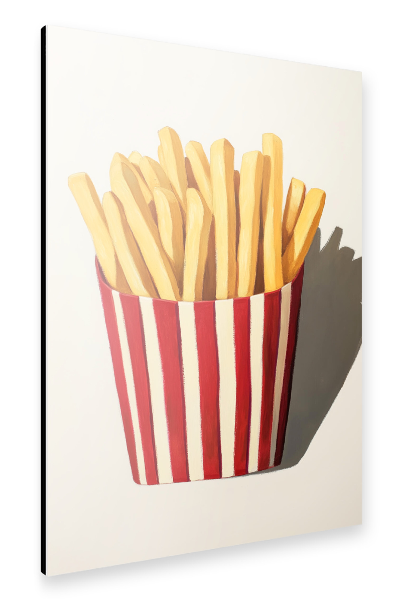 Alu-Dibond "Frische Retro Pommes, rot" 75x50 cm artboxONE