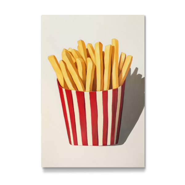 Galerie-Print "Frische Retro Pommes, rot" 75x50 cm artboxONE