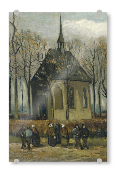 Acrylglasbild "Nincent van gogh, Kirche Nuenen" artboxONE - Natur,Abstrakt,Menschen