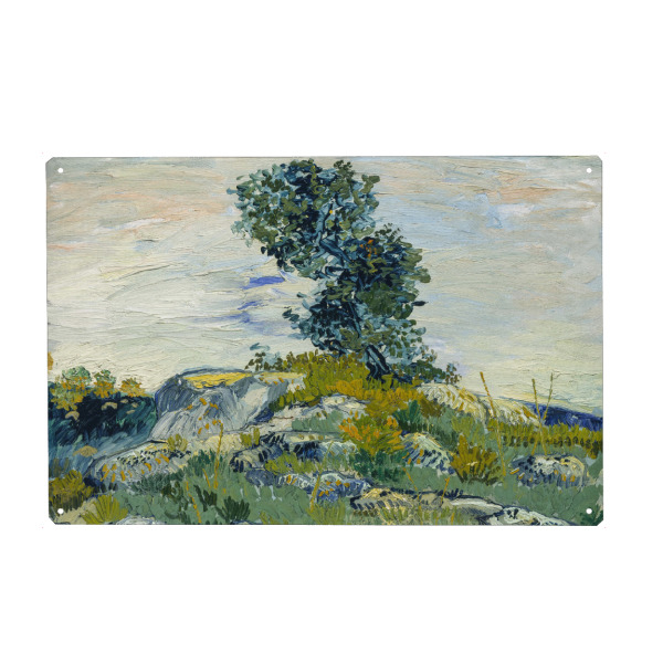 Metall Poster "Van Gogh, Felsen mit Eiche" artboxONE - Natur,Floral,Abstrakt