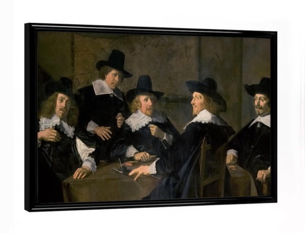 Poster mit schwarzem Rahmen "Groote Gasthuis in Haarlem" artboxONE - Menschen,Für Papa,Männer