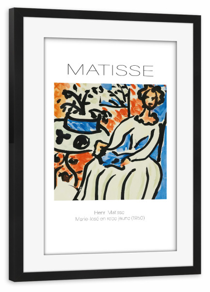 Poster mit Rahmen schwarz "Henri Matisse Marie-José" artboxONE - Abstrakt