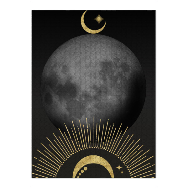 Puzzle Ravensburger "Goldener Himmels" artboxONE - Galaxy - Mond,Dunkel,Raum,Gold - Bild mond