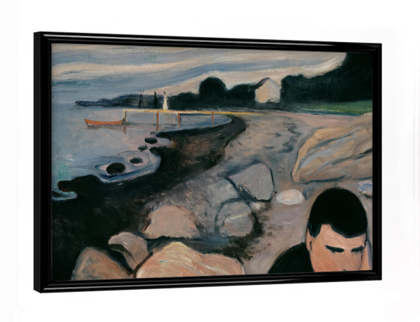 Poster mit schwarzem Rahmen "Melancholie von Edvard Munch" artboxONE - Menschen,Für Mama,Für Papa