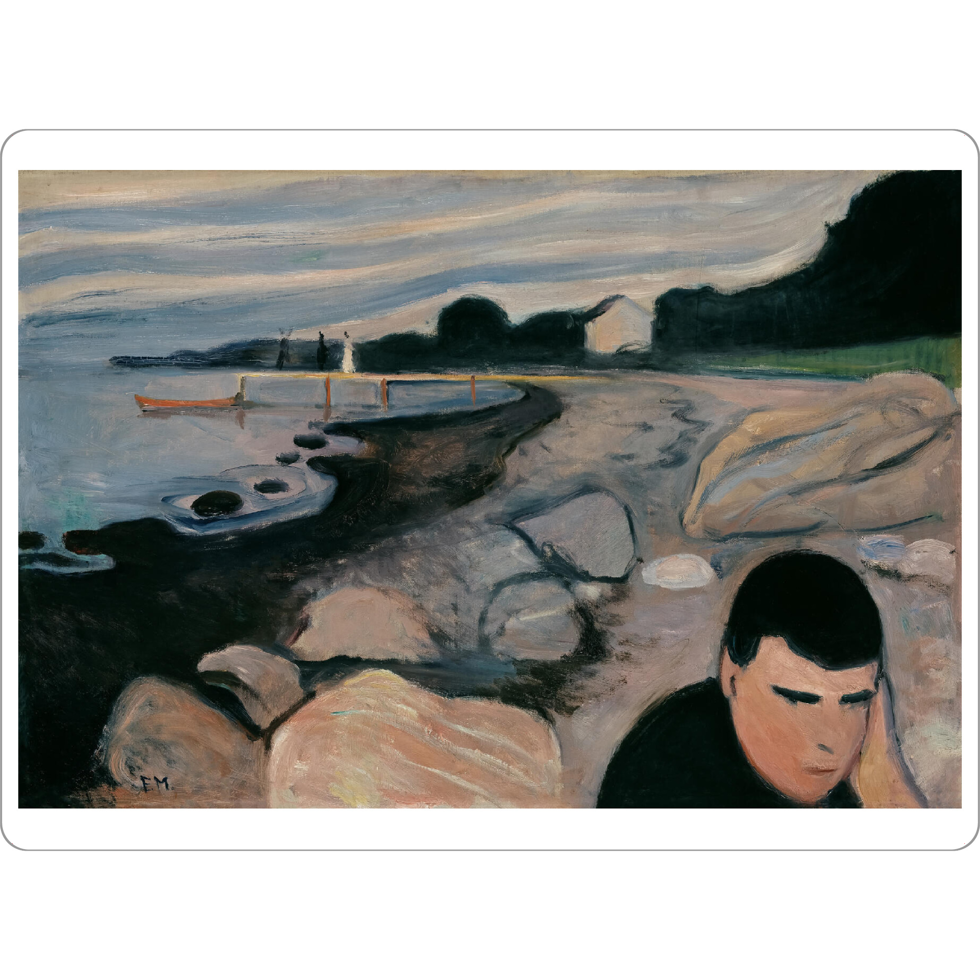 Tischset "Melancholie von Edvard Munch" artboxONE - Menschen,Für Mama,Für Papa