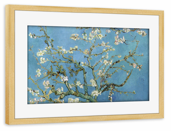 Poster mit Rahmen kiefer "Vincent van Gogh Mandelblüten" artboxONE - Abstrakt