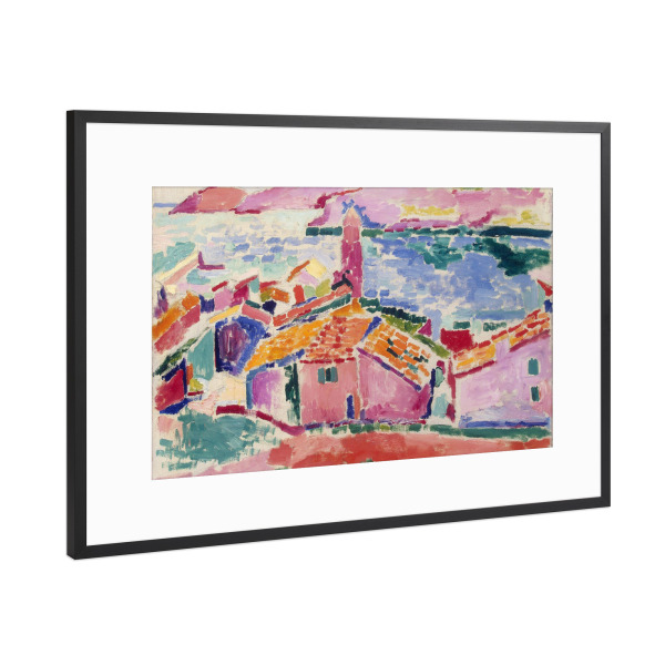 Poster mit Rahmen Schwarz (Metallic) "Henri Matisse die Dächer" artboxONE - Abstrakt