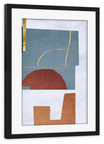 Poster mit Rahmen schwarz "Abstract lines and forms" artboxONE - Abstrakt,Geometrie