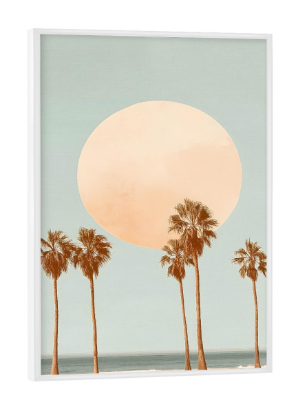 Poster mit weißem Rahmen "Vintage Palmen" artboxONE - Reise / Strand und Meer