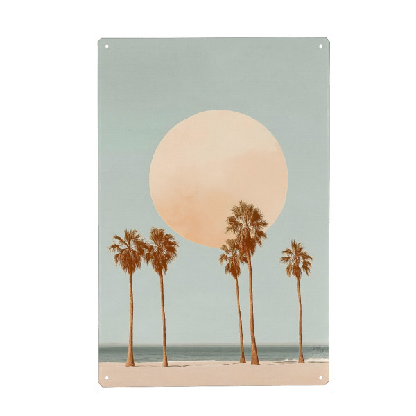 Holzbild "Vintage Palmen" artboxONE - Reise / Strand und Meer