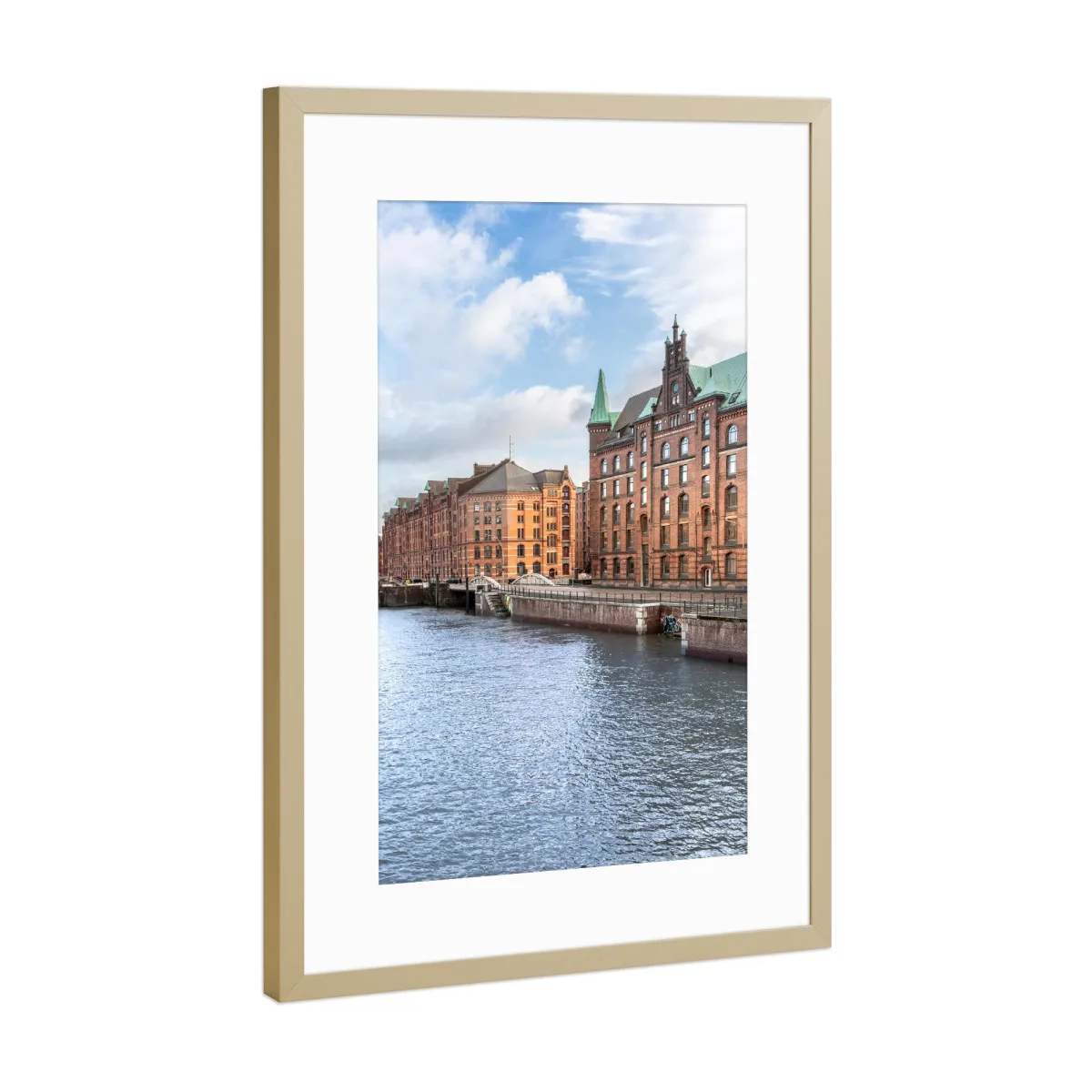 Purchase the Hamburg customs channel as a Metal Framed Poster at 