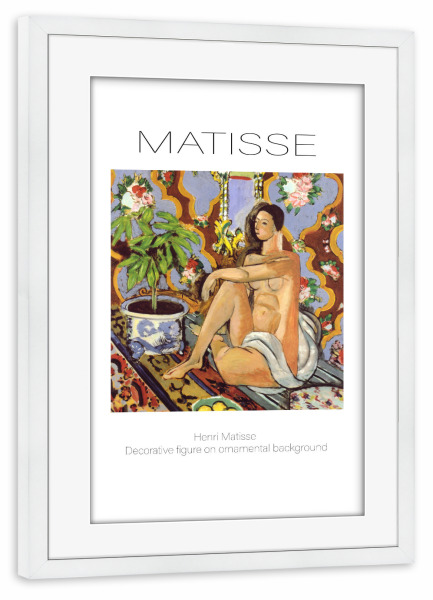 Poster mit Rahmen weiß "Henri Matisse al" artboxONE - Abstrakt,Menschen