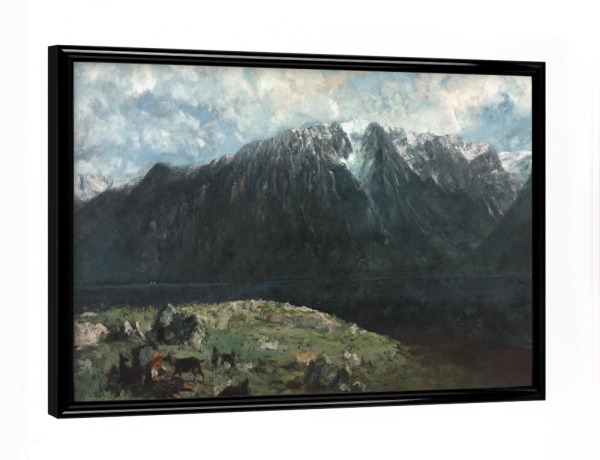 Poster mit schwarzem Rahmen "Panoramablick der Alpen" artboxONE - Natur,Reise