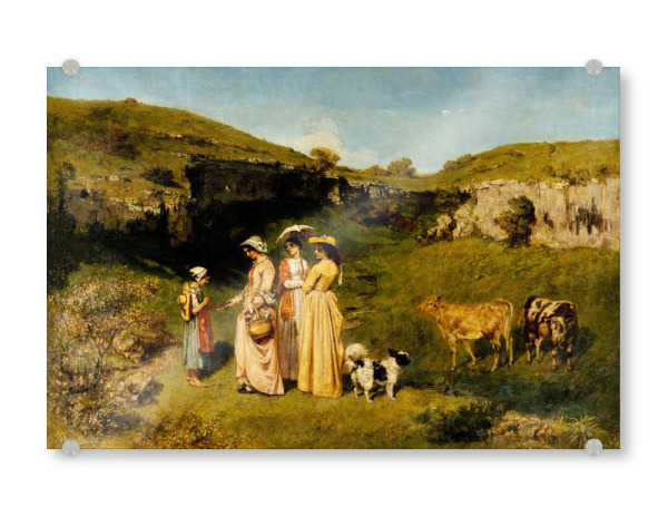 Acrylglasbild "Junge Damen des Dorfes" artboxONE - Reise,Für Mama,Für Papa