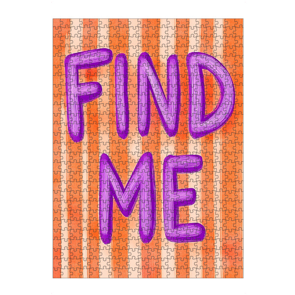 Puzzle Ravensburger "Finde mich, Lila Liebe" artboxONE - Typografie,Menschen,Liebe