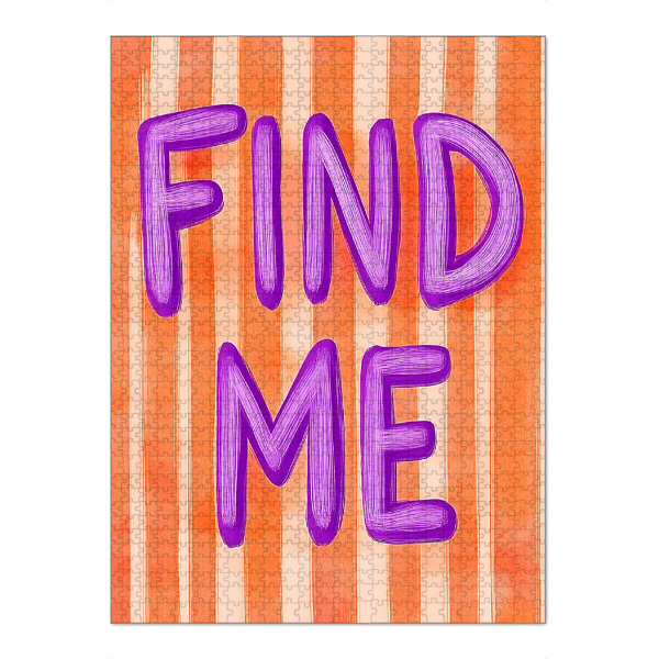 Puzzle Ravensburger "Finde mich, Lila Liebe" artboxONE - Typografie,Menschen,Liebe