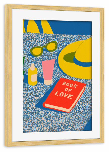 Poster mit Rahmen kiefer "Die Liebe des Sommers" artboxONE - Natur,Reise / Strand und Meer,Liebe