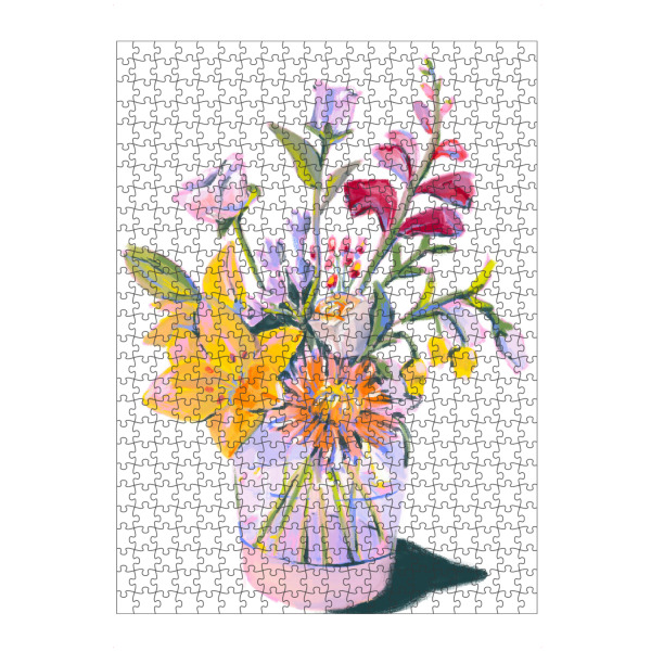 Puzzle Ravensburger "Brightly colored flowers" artboxONE - Floral,Abstrakt