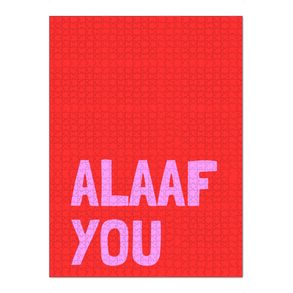 Puzzle Ravensburger "Alaaf you Rot/Pink" artboxONE - Städte / Köln,Typografie,Liebe,Lustig